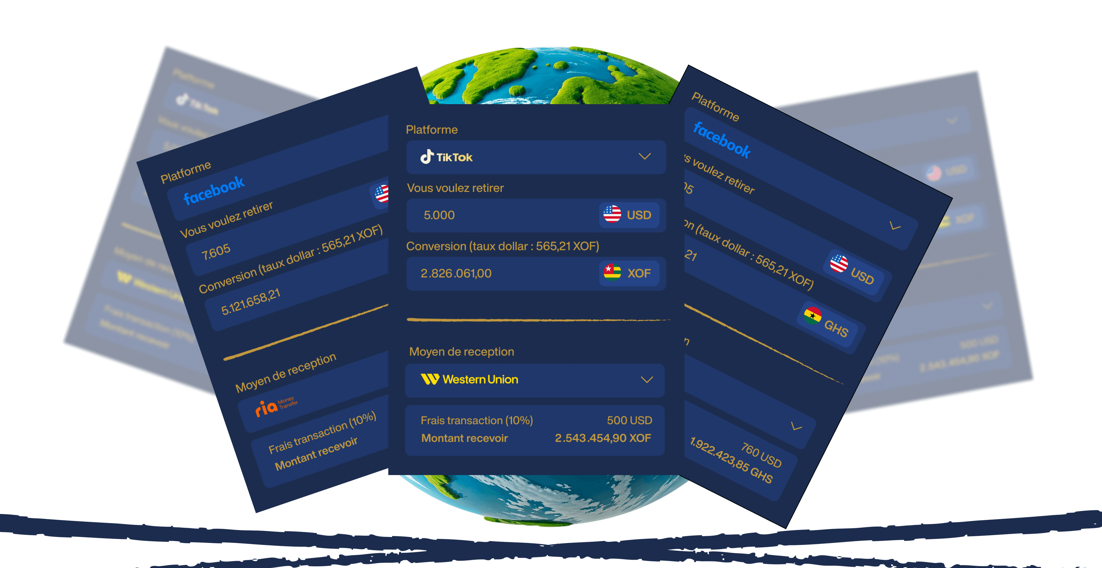 Transferts Calyro dans le monde