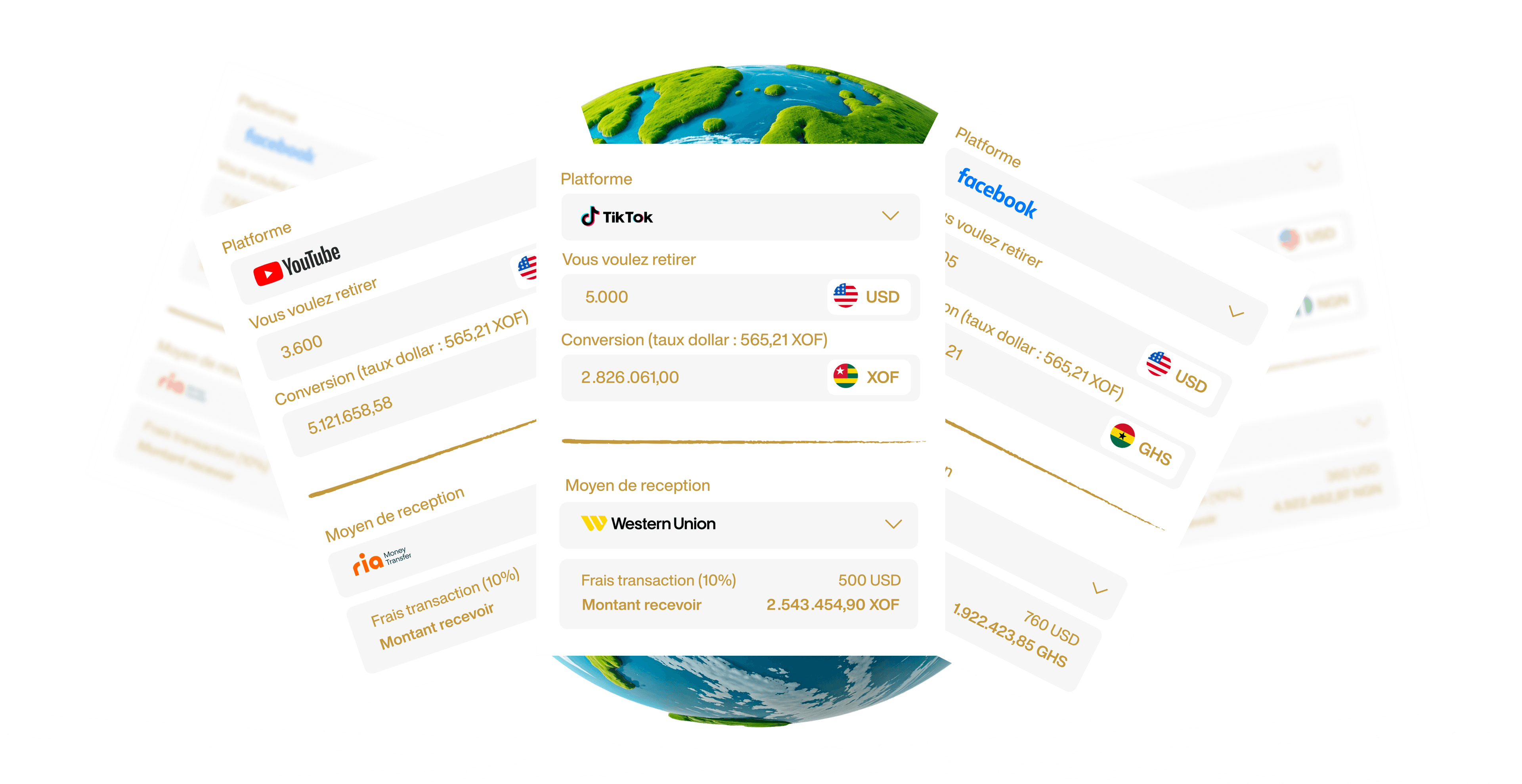 Transferts Calyro dans le monde